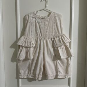 Pretendables By Cinzia Vintage Toddler 3T 4T  Romper Shorts Pink Ruffles Outfits